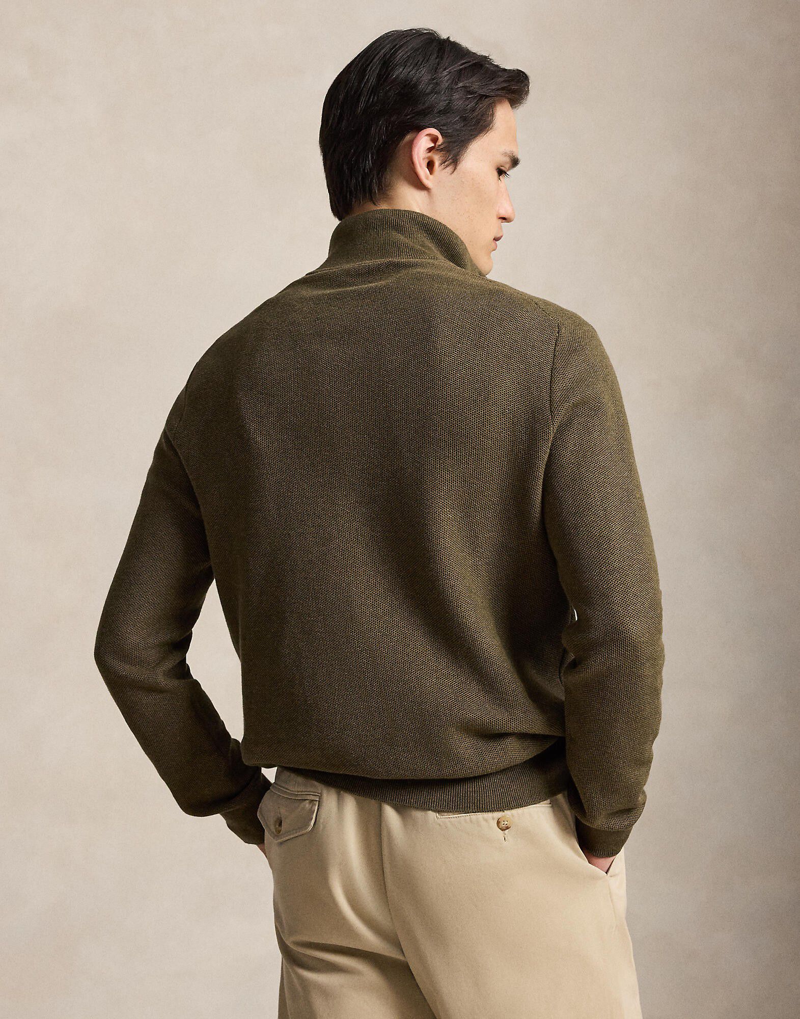 32/2 COTTON-SWEATER-HALF ZIP