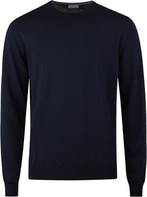 Sweater Knitted Crew Neck With Patch Merino Wool