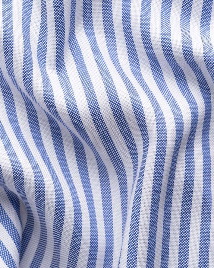 Contemporary Fit Mid blue Striped Signature Oxford Shirt