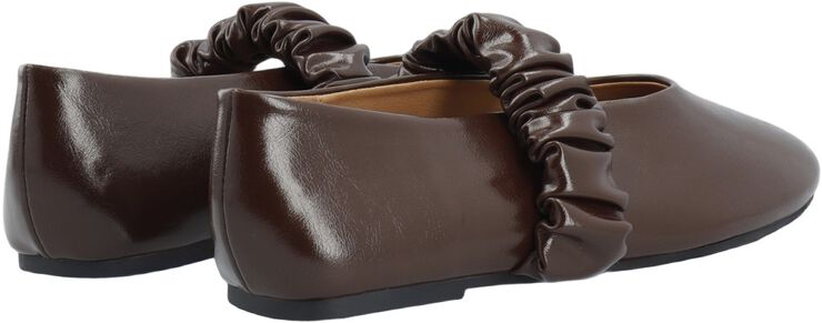 BIALUNA Scrunchie Ballet Flat Faux Leather