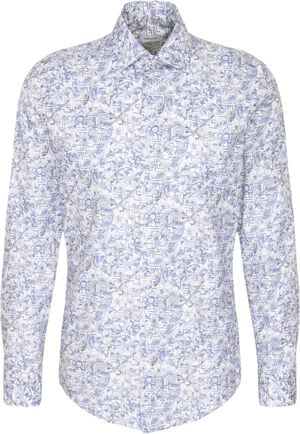 Business Shirt Slim Long sleeve Kent-Collar Floral