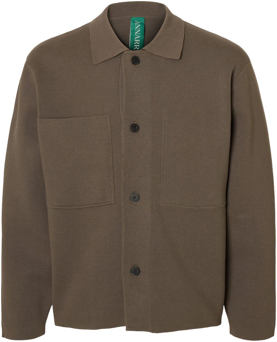 ANRHARKI LS KNIT POLO CARDIGAN