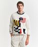 FLAG INTARSIA COTTON C-NECK