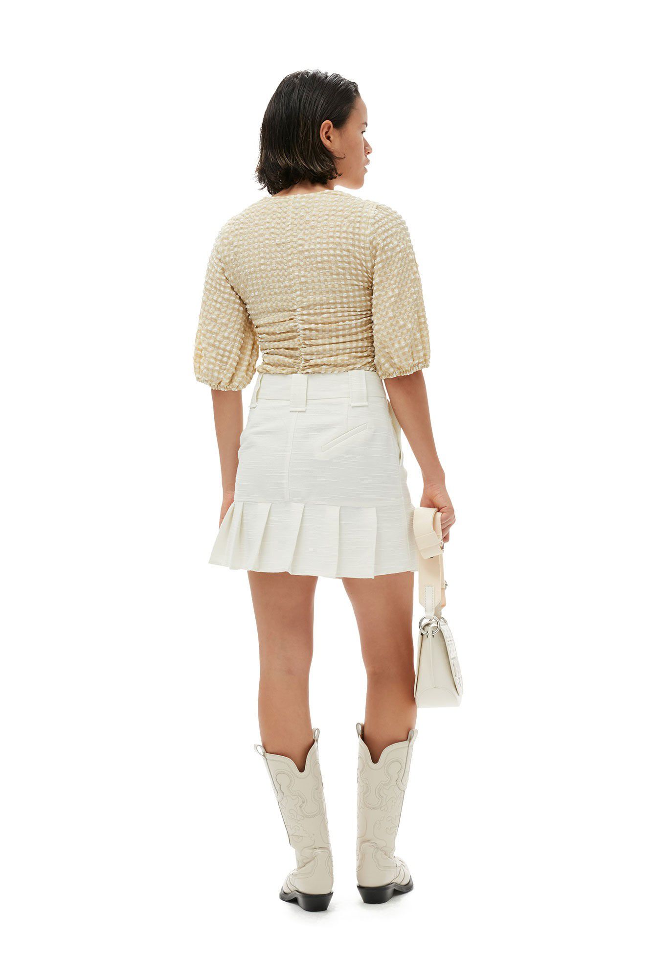 Slub Linen Mini Skirt