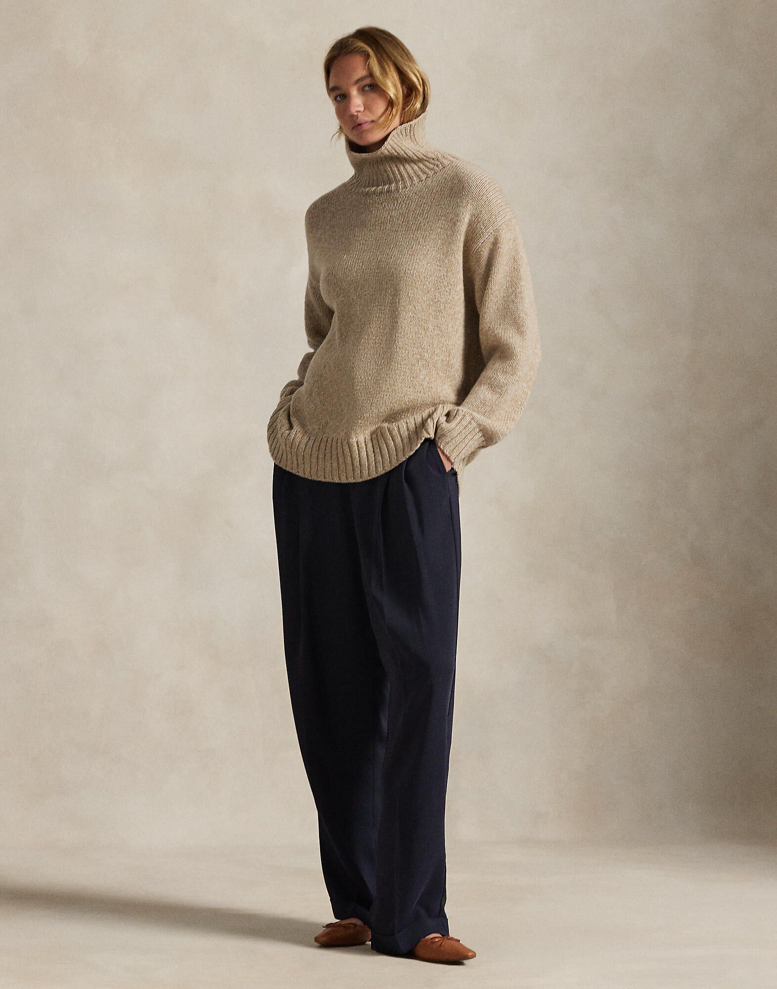Wool-Cashmere Turtleneck Sweater