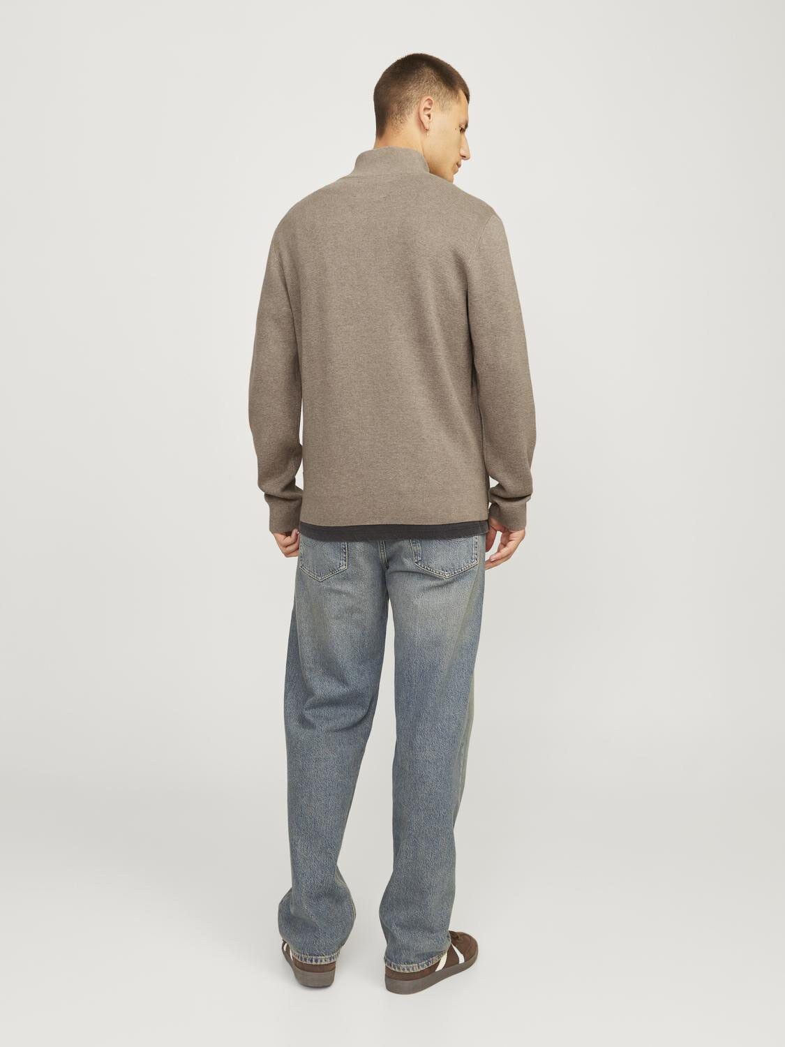 JPRBLAMILANO STITCH KNIT HALF ZIP S