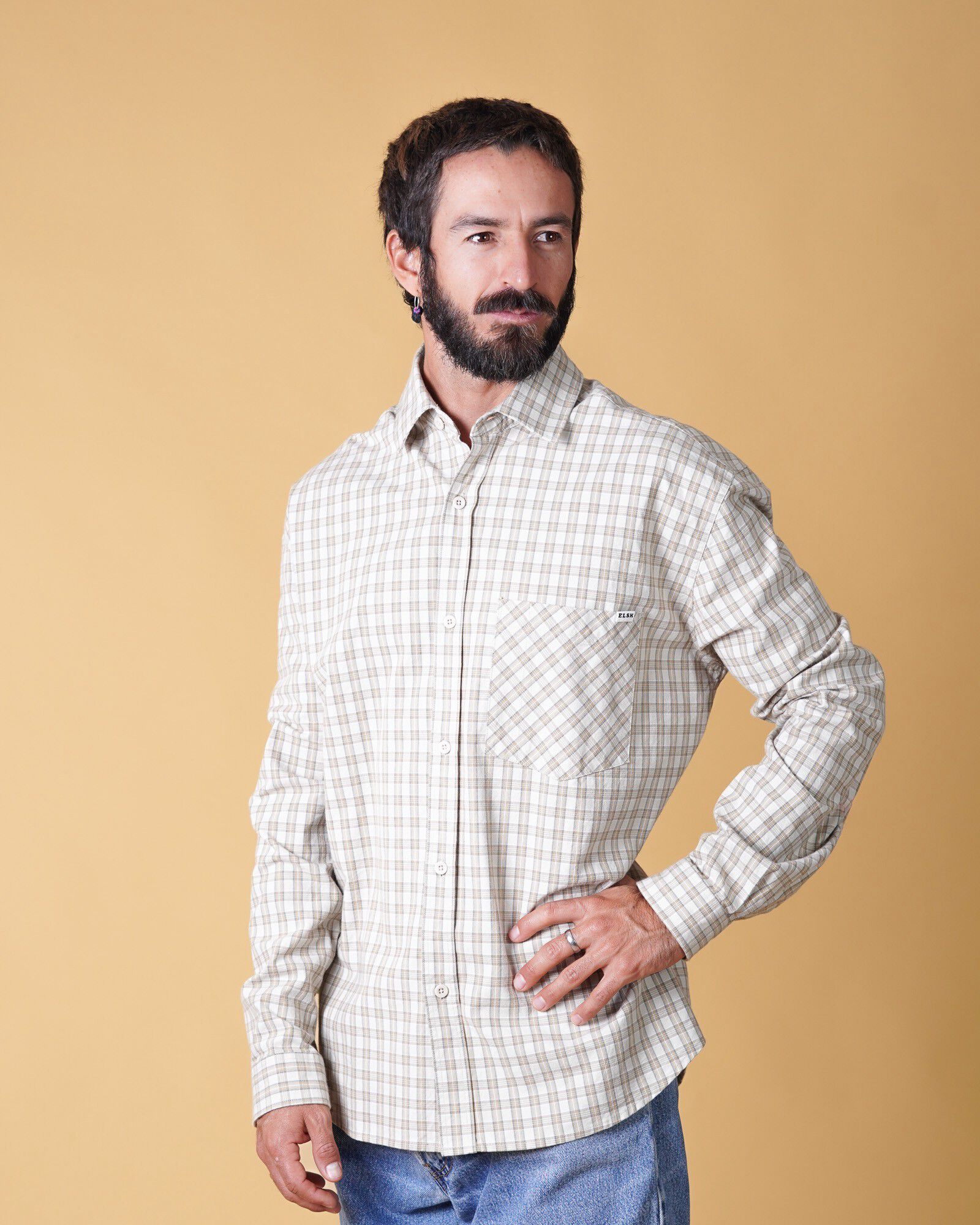 CHECKED MEN'S RELAXED SHIRT