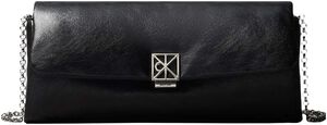 Padded Emblem Hardware Crossbody Clutch