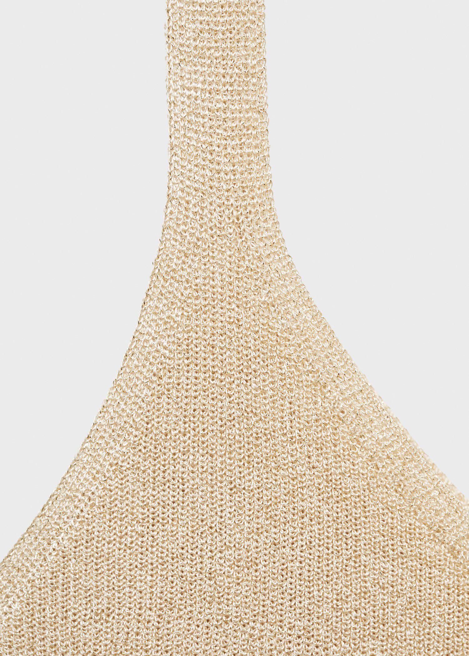 Lurex knitted V-neck top