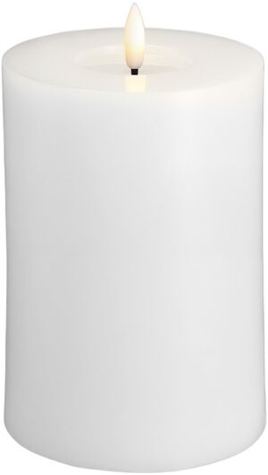 Moods & More - LED Pillar Candles, Silk, Melted, Classic whi
