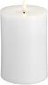 Moods & More - LED Pillar Candles, Silk, Melted, Classic whi