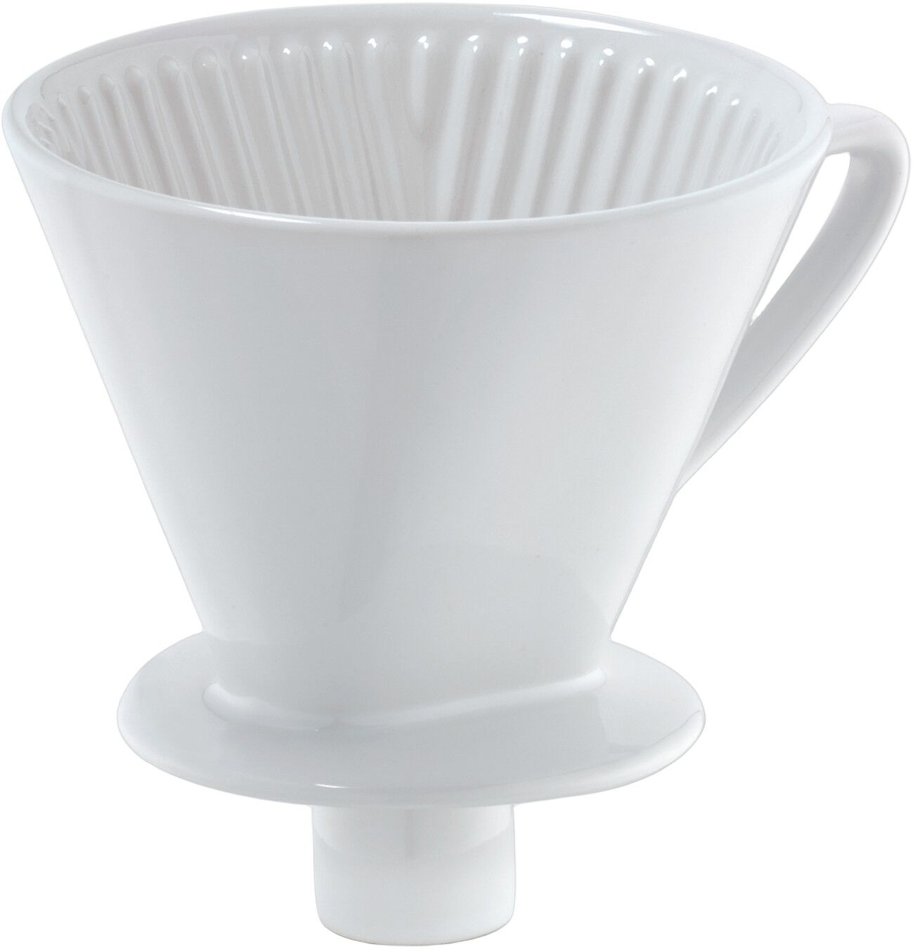 Kaffetragt m/studs str. 4, hvid
