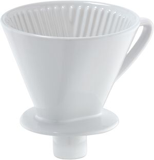 Kaffetragt m/studs str. 4, hvid