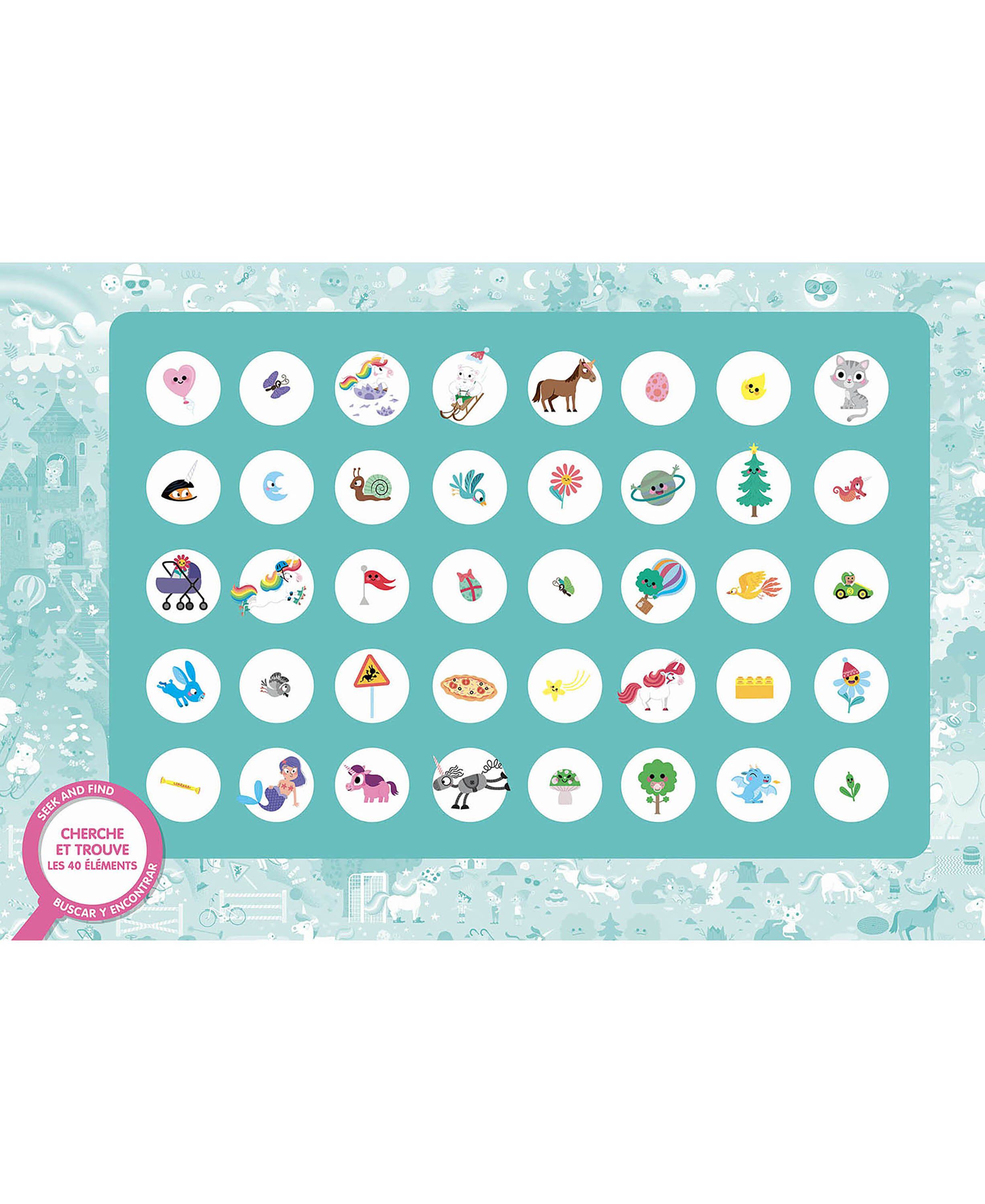 Auzou - Puslespil 100 brk - S&oslash;g & find - Enhj&oslash;rninger