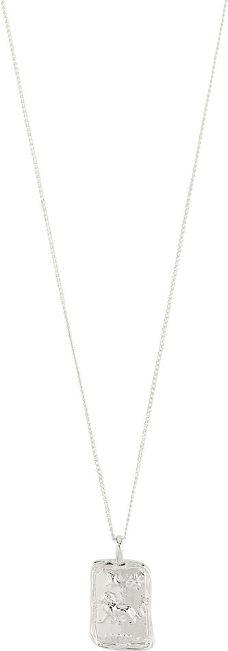 LEO recycled Zodiac Sign necklace, silver-plated