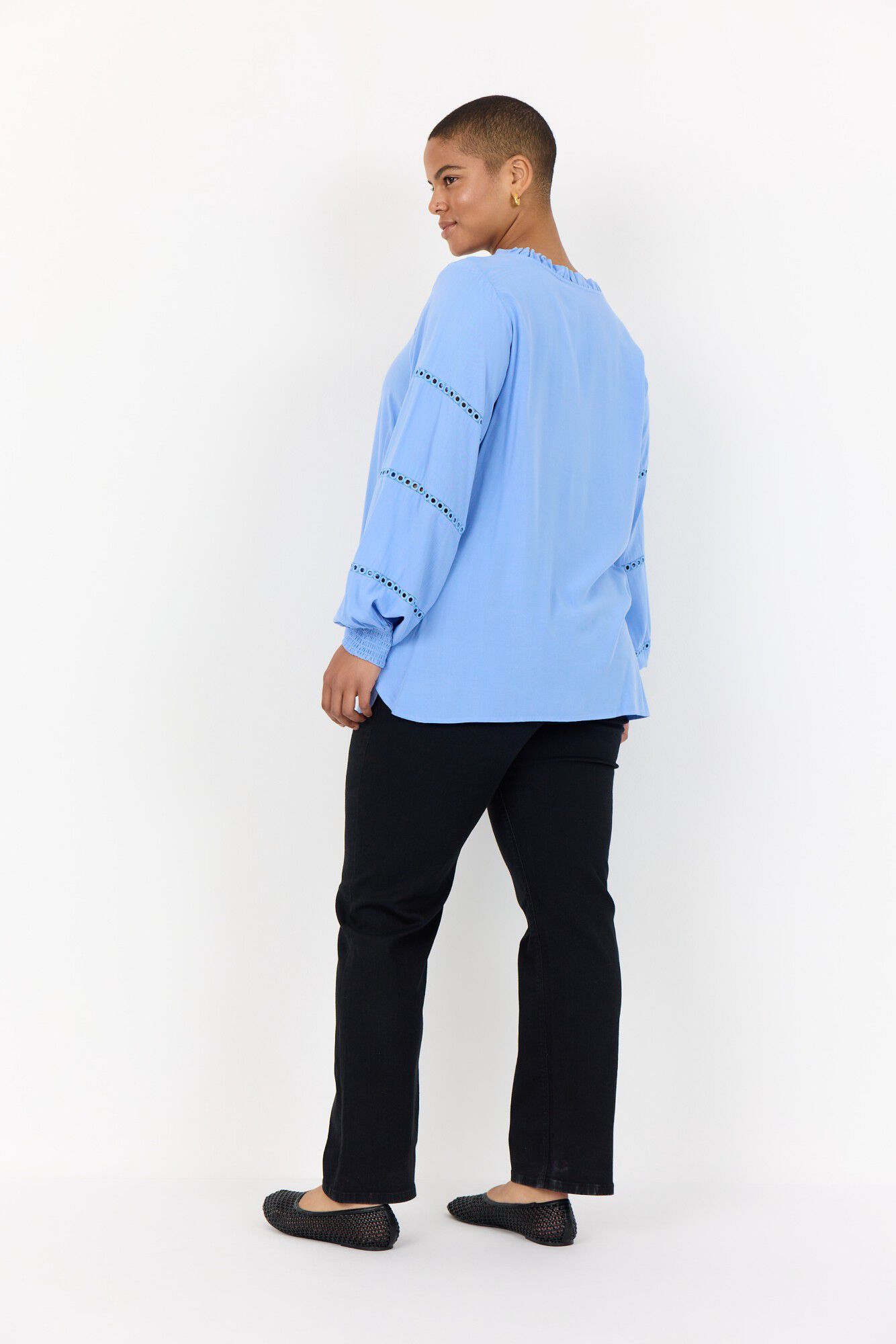 Curvy WA-SIA 32 Bluse Lysebl&aring;