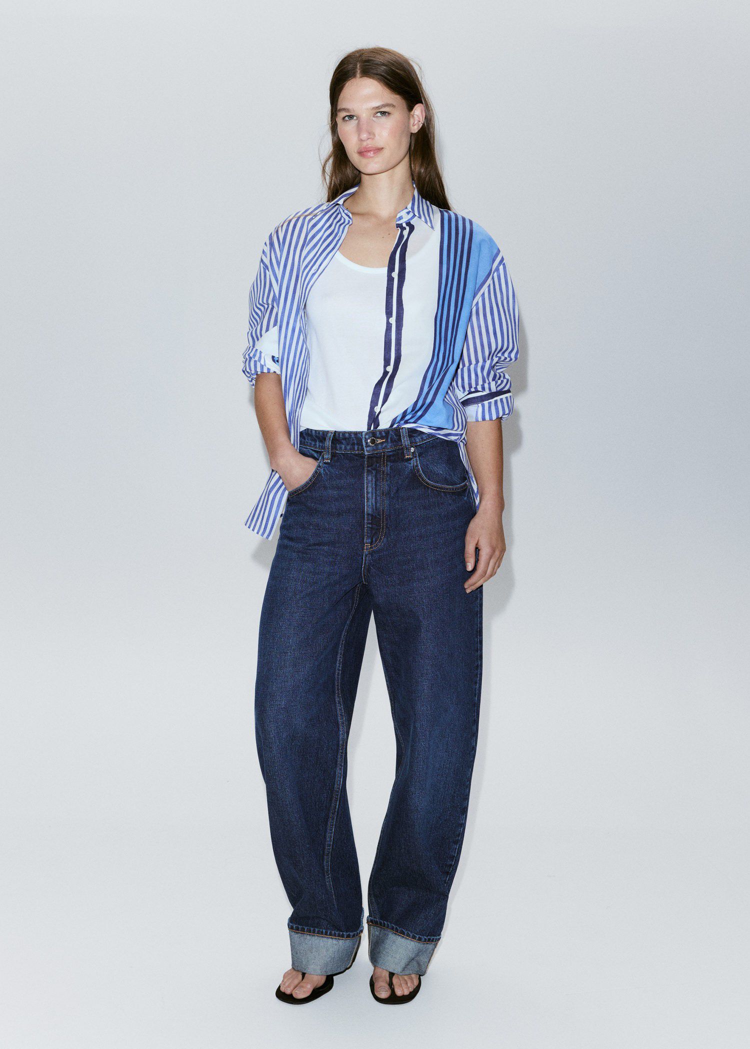 100% cotton striped shirt