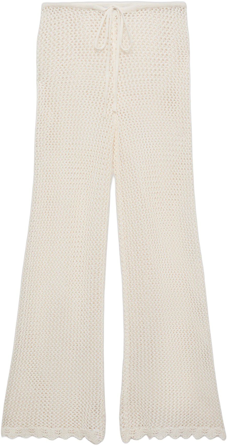Crochet flared trousers