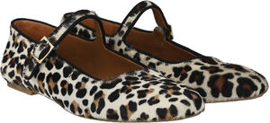 Mary Jane ballerina i leopardmønstr