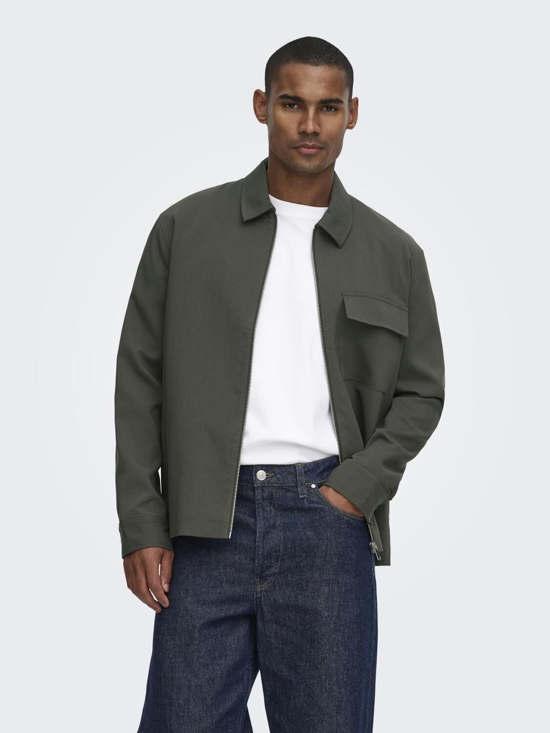 ONSWILL REG 0292 ZIP OVERSHIRT FRML