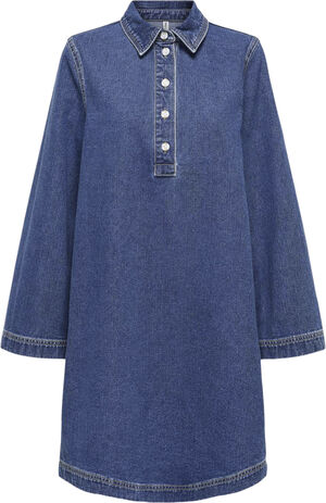 ONLFREYA L/S BELL DRESS DNM GUA