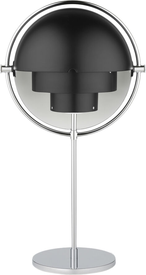 Multi-Lite Table Lamp, Chrome base - Black Semi Matt
