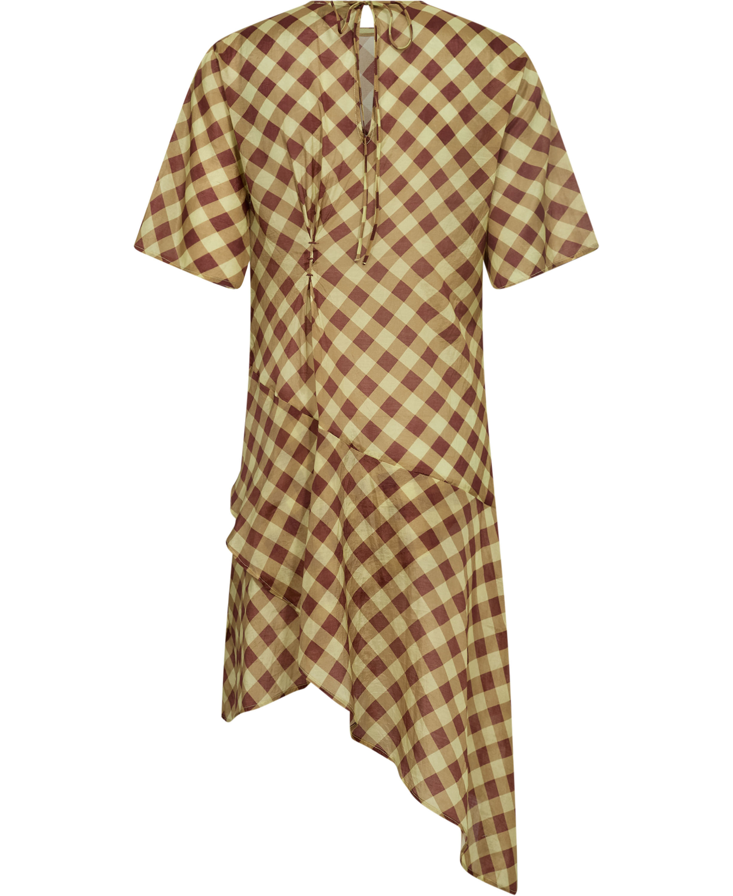HARMONY MIDI DRESS - CHOC AVO GINGHAM