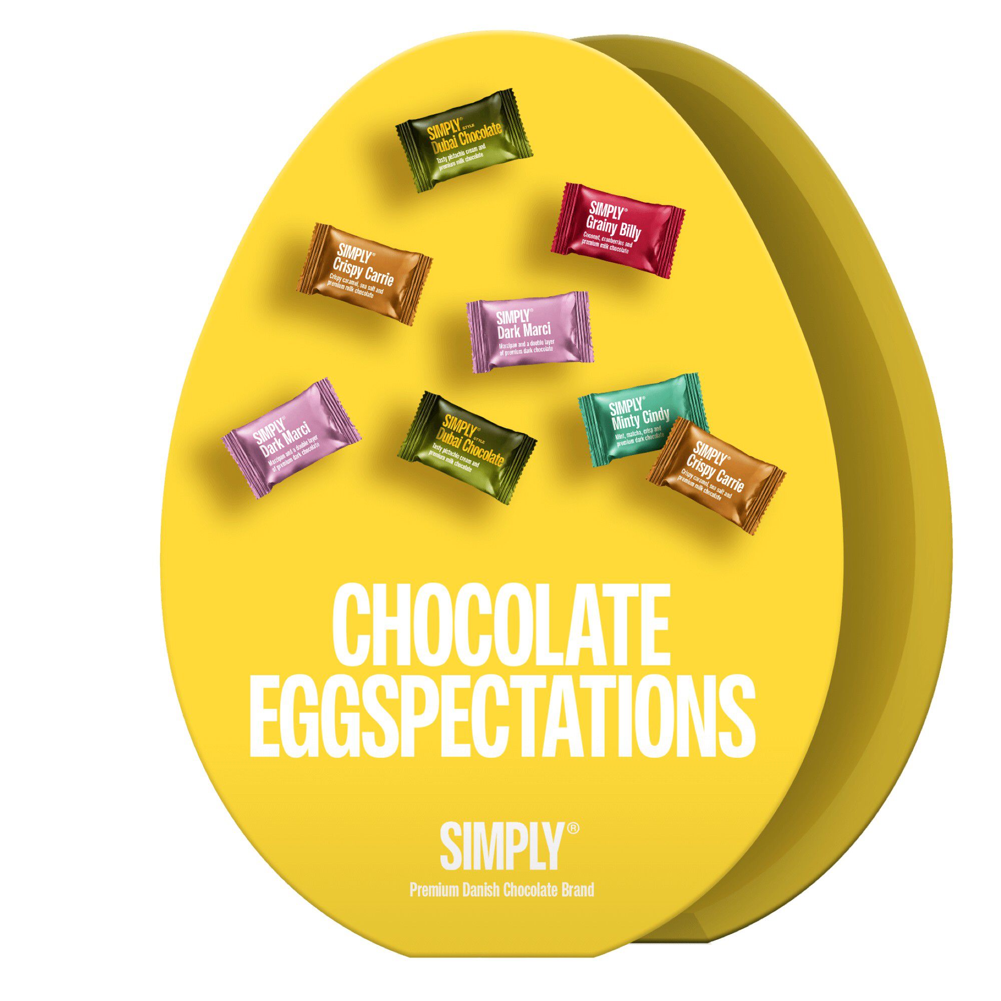 Simply&reg; CHOCOLATE EGGSPECTATIONS p&aring;skechokolade&aelig;ske (400g)