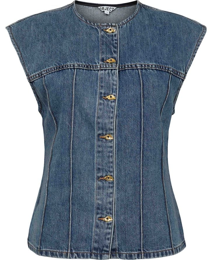 OBJDIVONA DENIM S/L WAISTCOAT 140