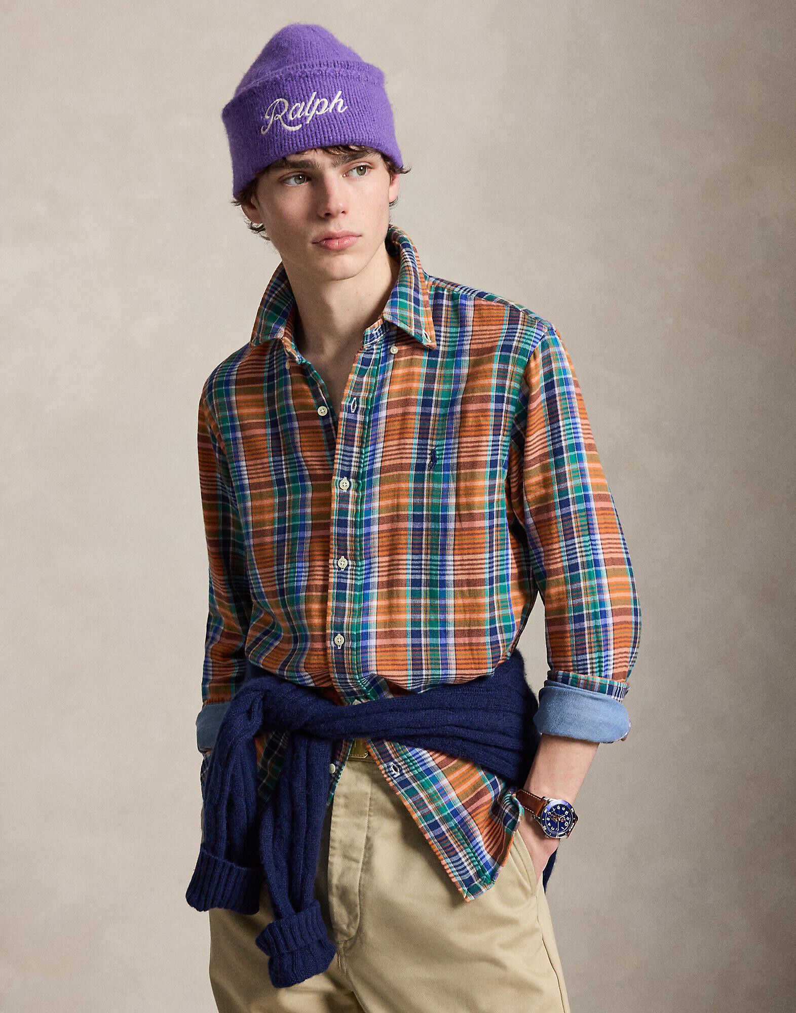Custom Fit Plaid Double-Faced Shirt