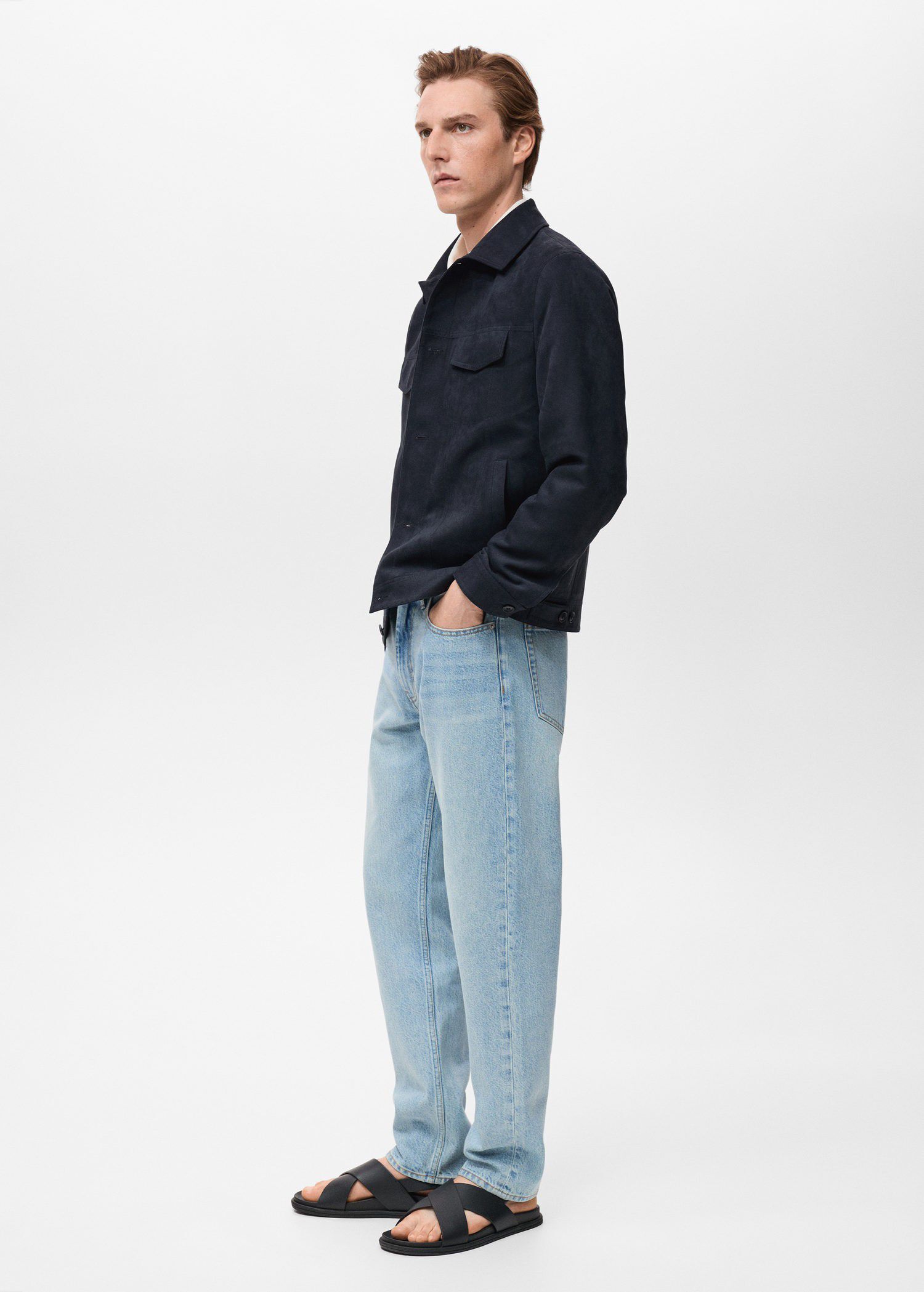 Leather-effect biker jacket