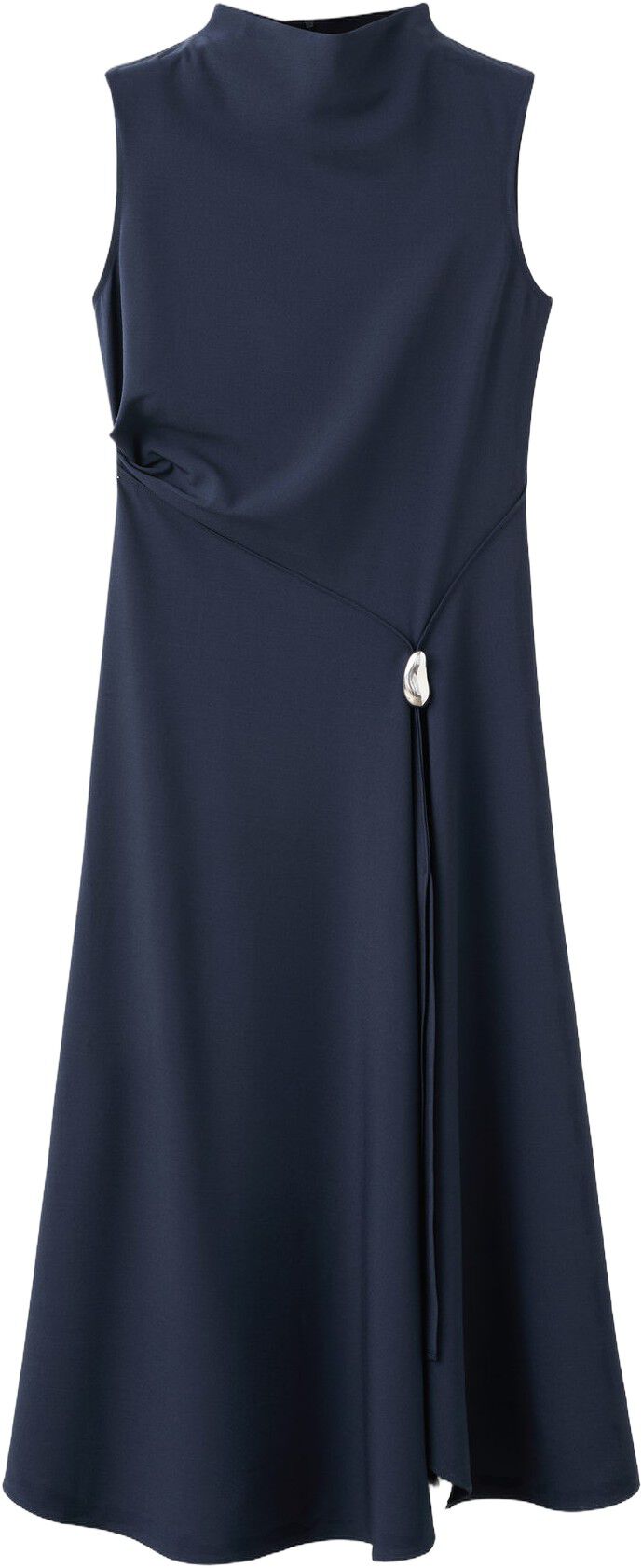 A-line dress with metal embellishme