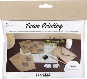 Mini DIY Kit Stempeltryk, Kort med duer