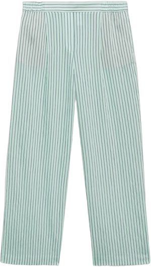 Low-rise striped pants