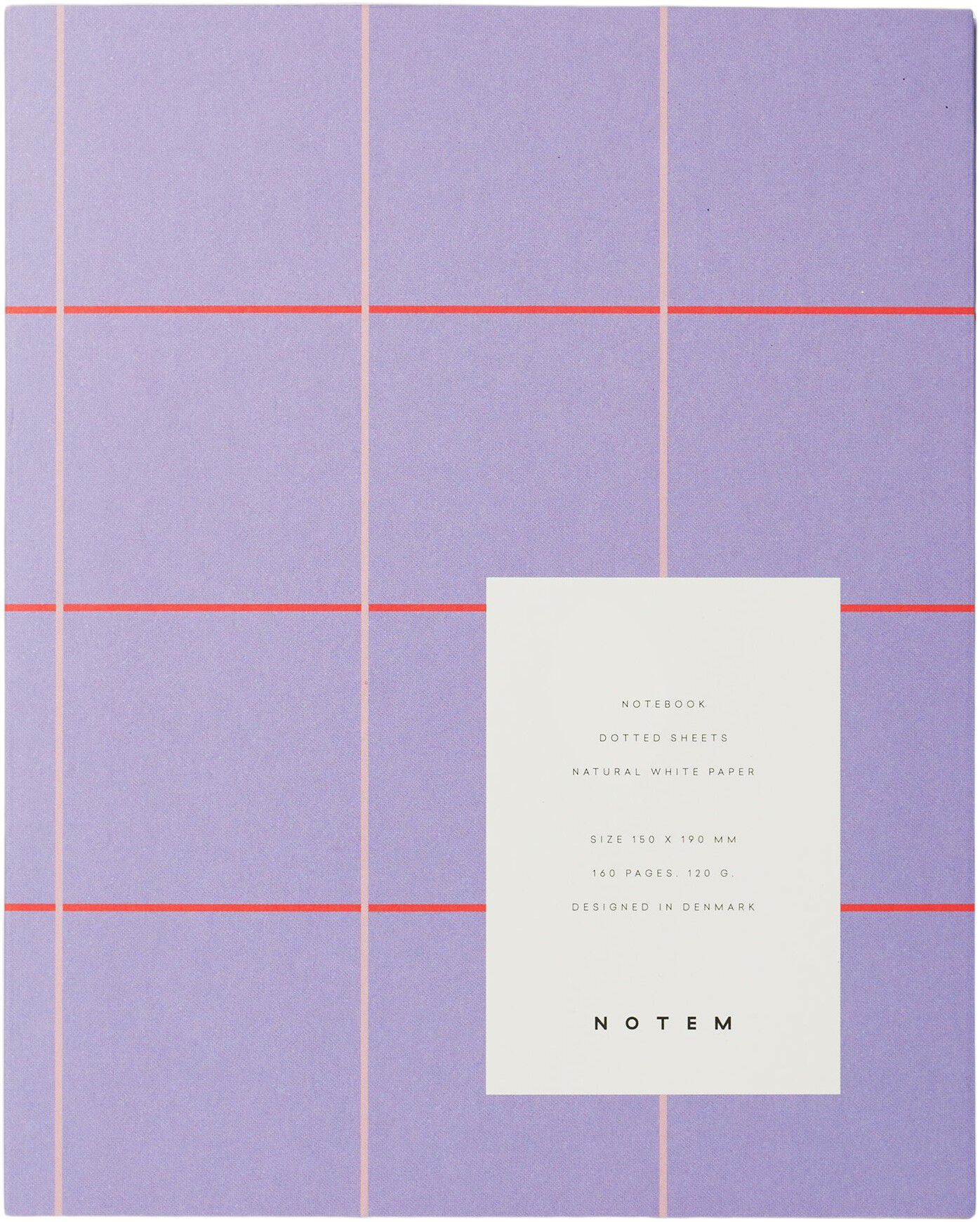 UMA Flat Lay Notebook - Medium, Lavender check