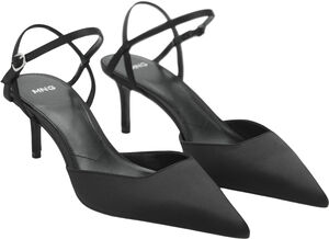 High-heeled shoes with straps