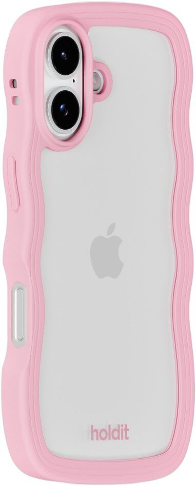 Wavy Case iPhone 17 Pink/Transparent