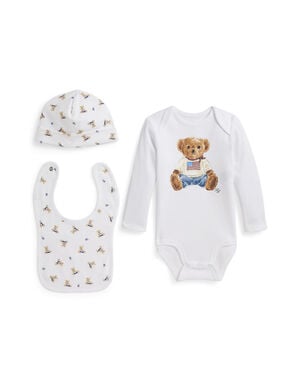 Polo Bear Cotton 3-Piece Gift Set