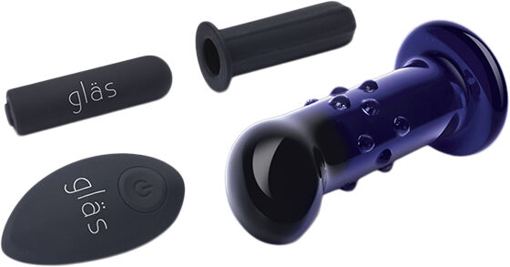 GLAS - RECHARGEABLE REMOTE CONTROLLED VIBRATING DOTTED G-SP
