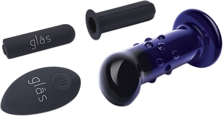 GLAS - RECHARGEABLE REMOTE CONTROLLED VIBRATING DOTTED G-SP