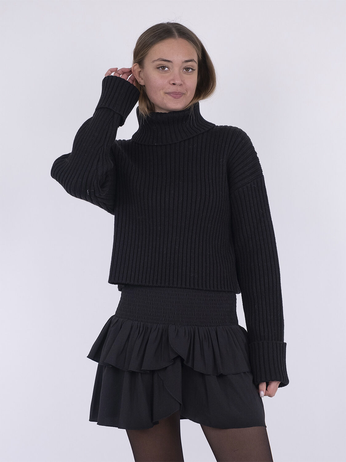 Benson Cropped Knit Blouse