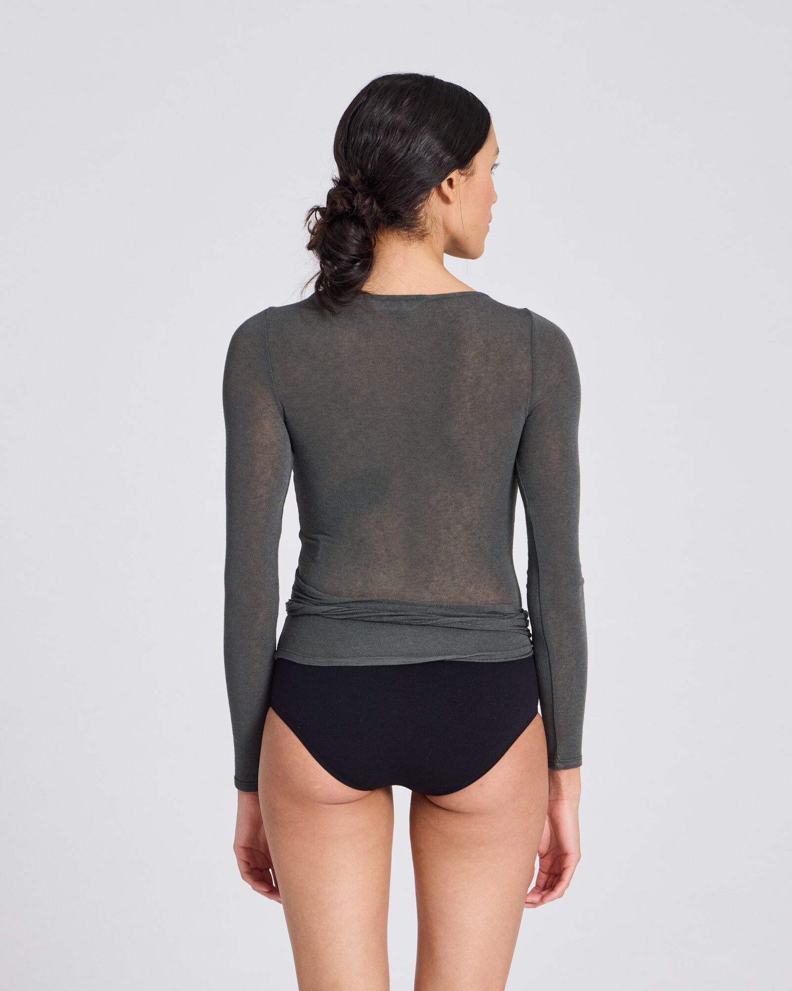 Anne Wrap L/S Wool Top