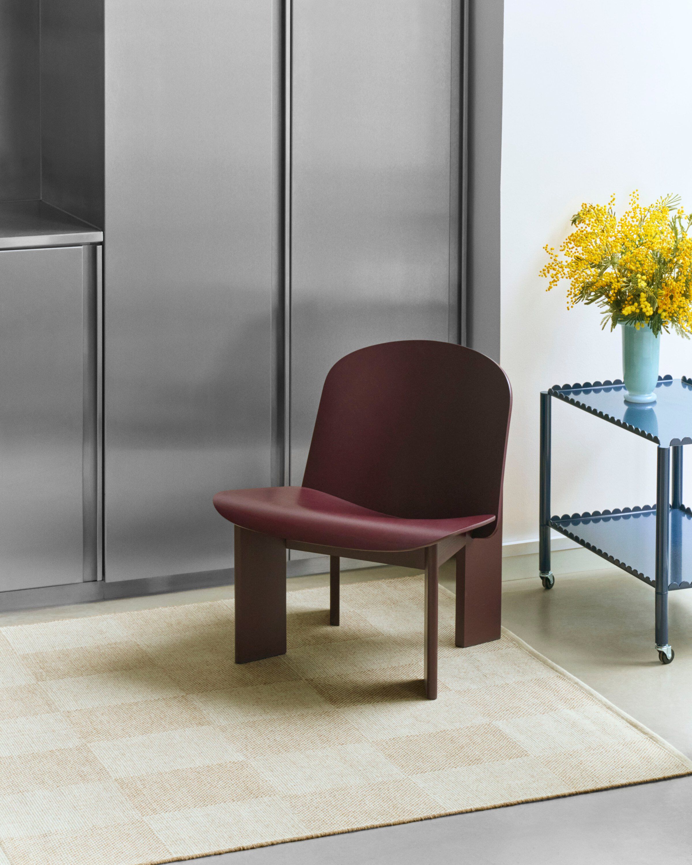 Check Rug-W140 x L200-Sand S check