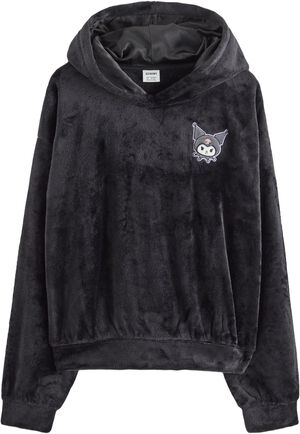 Cosy jumper in soft pile with a hoo