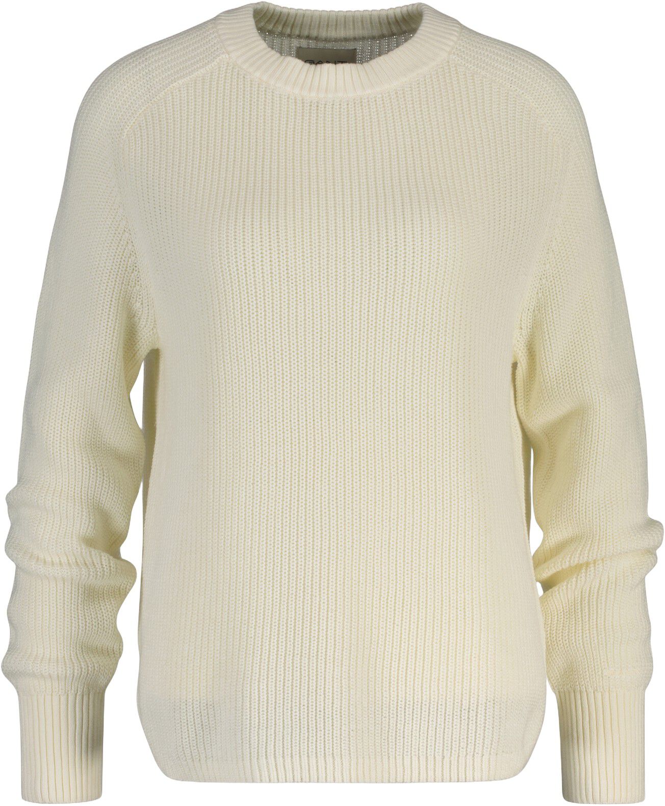 RIBBED KNIT COTTON C-NECK