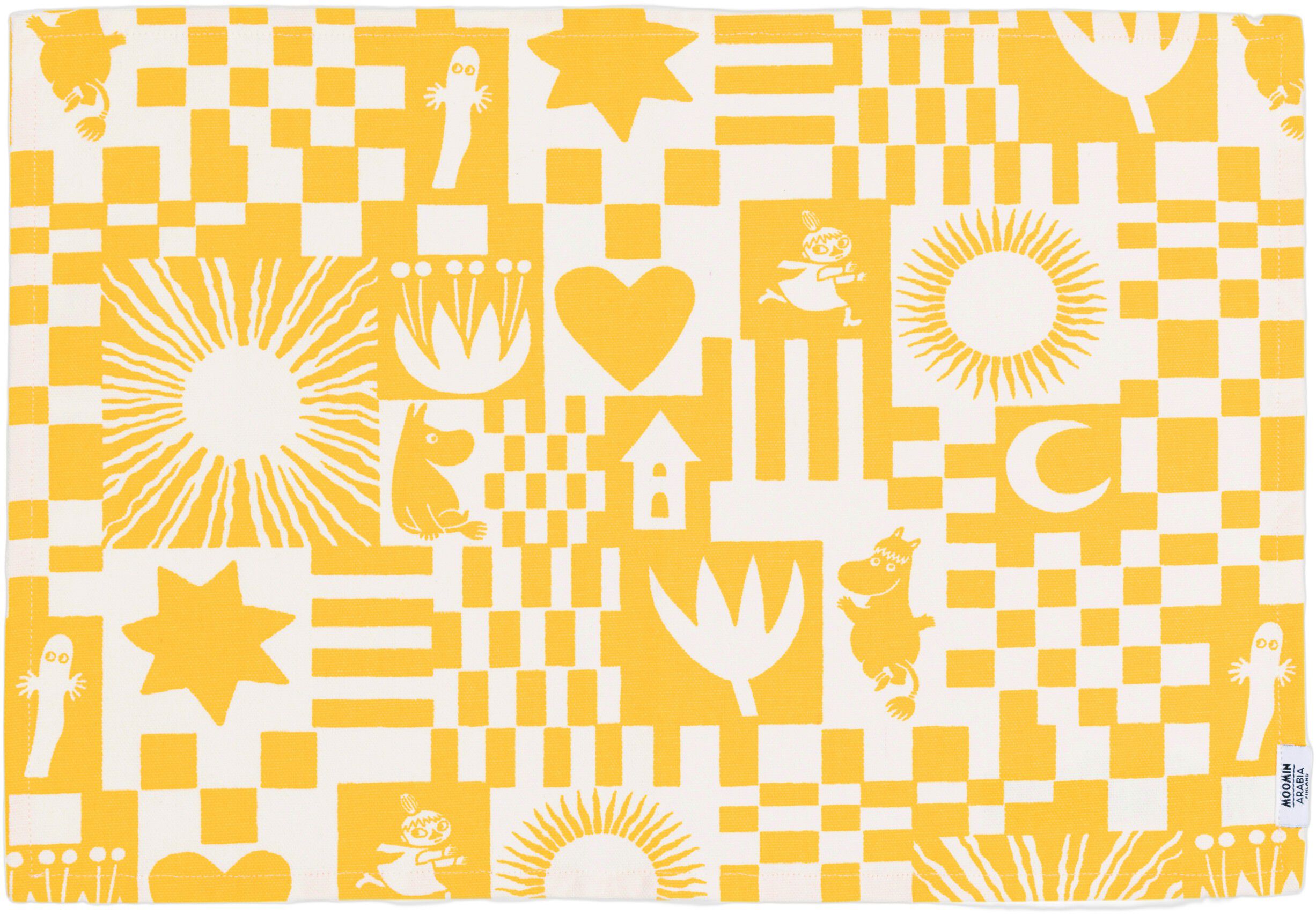 Moomin Arabia d&aelig;kkeservit Fest gul