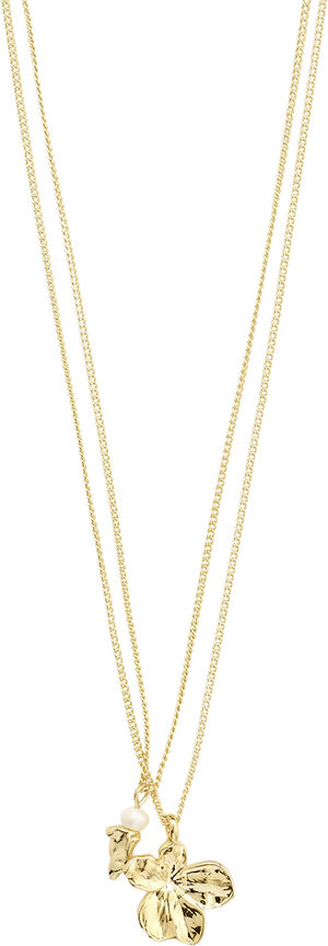 ZHURI recycled necklace 2-in-1 set gold-plated