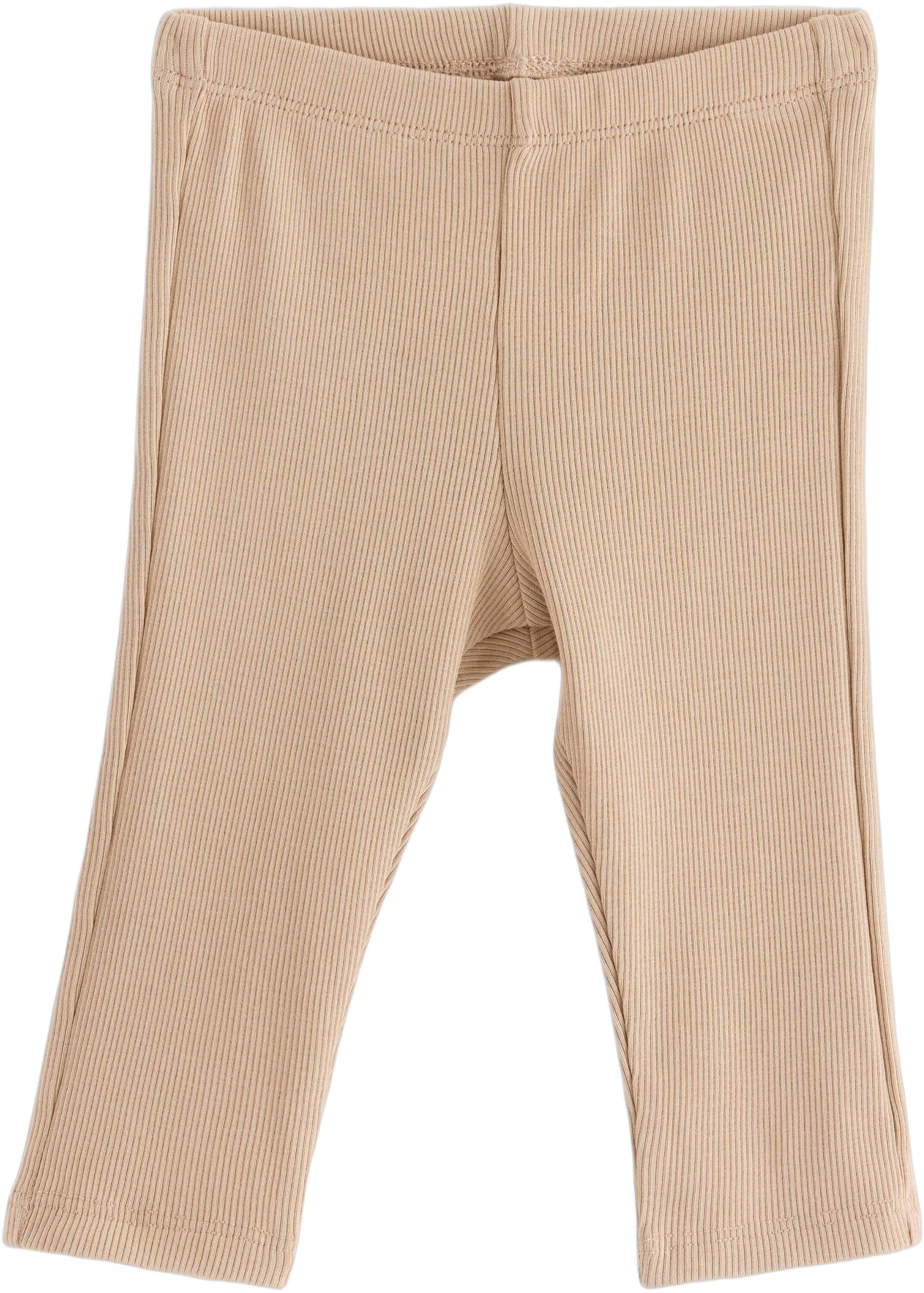 Ribbed leggings in soft, stretchy c