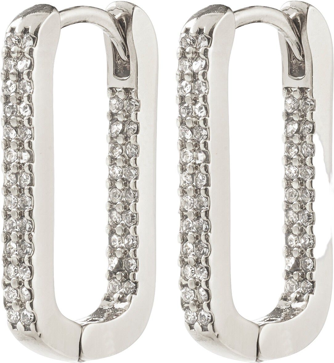 PHASE oval hoops silver-plated
