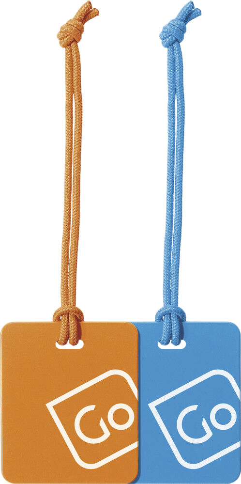 Luggage Tags Twin Pack Blue/Orange
